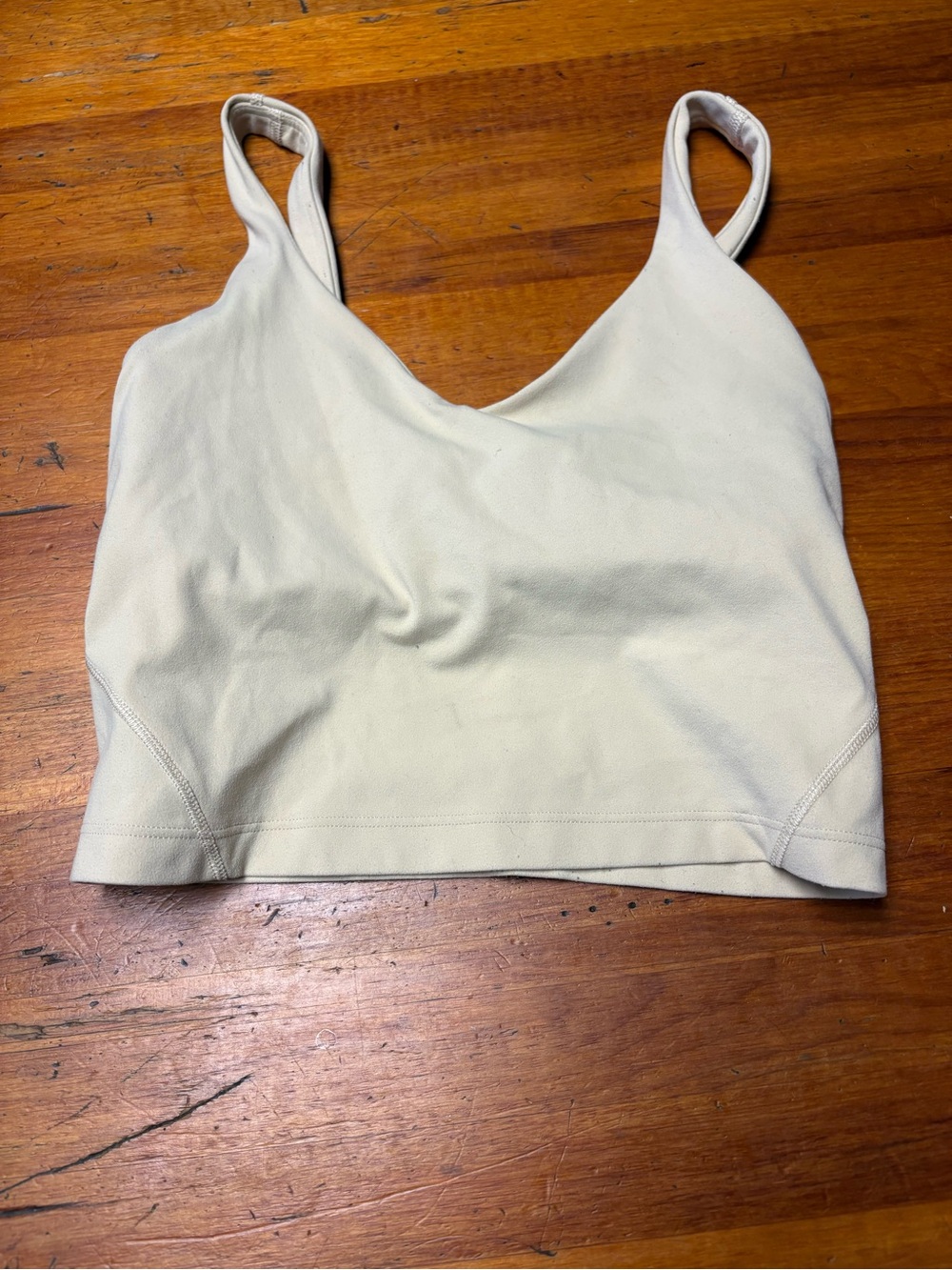 lululemon athletica Cream V-Neck Crop Camisole